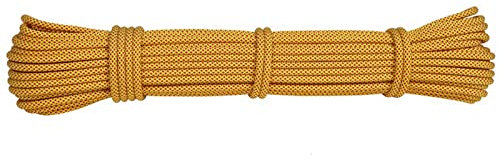 Corde d’Escalade Jaune 6mm Corde De Rechange Auxiliaire，Fournitures D'équipement De Plein Air，Corde D'équipement D'alpinisme D'escalade，Corde De Parapluie/Corde De Faisceau/Corde Porteuse (D(Size:80M)