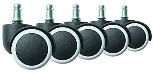 Bürostuhlrollen für Sessel weiße Sofotel 5 Stück Set Universal Möbelrolle Lenkrolle Bodenschutz Rollen Gummirollen
