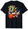Dabbing Unicorn Serbien Basketball Liebhaber Trikot Serbien Flagge T-Shirt