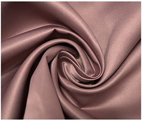 Matte Duchess Bridal Satin Polyester Fabric for Dressmaking Wedding Crafts Quilting Sewing 150cm Wide (5 Metre (500 x 150cm), Rosewood)