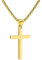 RWQIAN Croce Collana Uomo Croce Pendente Oro Acciaio Inossidabile 55cm Catena Croce Gioielli Ciondolo