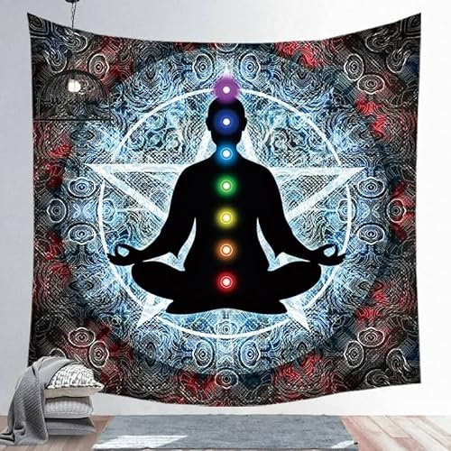 EHOMERY Wandteppich Psychedelic XXL Möve Wandschmuck Bunt Mandala-Yoga Aesthetic Vintage Wandtuch Kinderzimmer Wandbehang Deko Groß Schlafzimmer Wohnzimmer Wanddekoration 95X73Cm