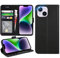 DN-Technology for iPhone 14 Plus Case Flip Leather Wallet Book Stand Folio Card Holder Phone Cover iPhone 14 Plus 6.7'' (BLACK)