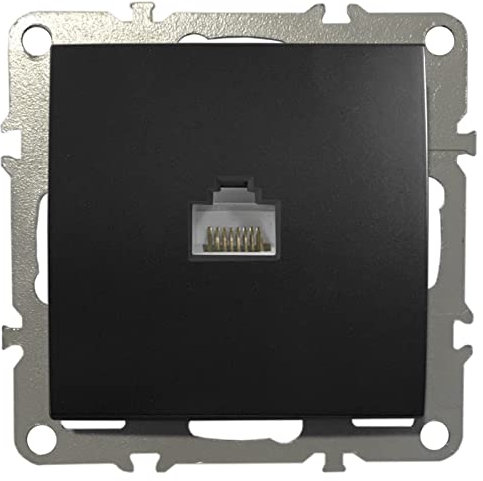 Netzwerkdose CAT 5 LAN RJ45 Port Anschlussdose Unterputz Schwarz Matt