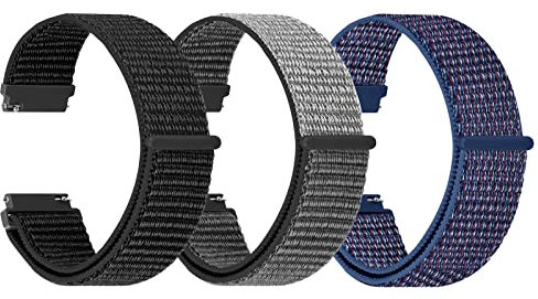 YCHDDER Fabric Nylon Uhrenarmbänder,16mm 18mm 19mm 20mm 22mm 24mm Schnellverschluss Armband Verstellbare Aatmungsaktive Gewebte Sportbänder Ersatzarmband für Herren Damen