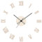 PRIM Veneer DIY Wanduhr Holz, Made in EU, Wood Wand-Deko ∅ von 600 bis 1000 mm, 3D Holz-Ziffern, Holz Wanduhr Groß XXL, Wanduhr Küche, Schlafzimmer (Hellbraun/Romulus)