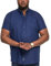 D555 Men's Plus Size James Basic Oxford Short Sleeve Shirt in Navy 7XL