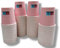 Terryshop74 Lot de 100 gobelets jetables en papier écologiques compatibles 180 ml pour boissons chaudes et froides Rose