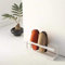 Edumov Kleines Schuhregal, Schuhregal Metall, Stabiles Shoes Rack, Modernes Design Schuhständer, Schmales Schuhregale für Eingangsbereich Flur, 42 x 10 x 14 cm, Weiß
