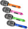 Rumyve 4Pcs Inflatable Microphones - Durable Kids' and Adults' Pretend Play Microphone Toys - Party Supplies and Gifts (4 Colors)