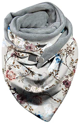 Loop Schal Damen Winter:Schals Blau Loop Dreieckstücher Motorrad Dreieckstuch Herbst Winter Dreiecksschal Poncho Grau Baumwolle Tücher Kleidung Rundschal
