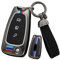 ontto Autoschlüssel Metall Hülle Passt für Ford Ranger C-Max S-Max Focus Galaxy Mondeo Transit Tourneo Custom Metall Autoschlüssel Etui Schlüsselhülle Schlüsselanhänger Zubehör 3 Taste-B Schwarz