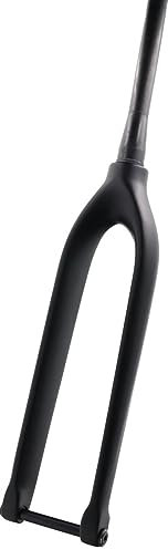 LHHL 27.5/29'' Pollici MTB Fibra di Carbonio Forcelle Rigide Freno A Disco Forcella Mountain Bike Perno Passante 15x100mm Forcella per Bici 1-1/8'' Tubo Conico (Color : Black, Size : 29)