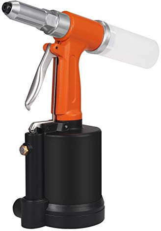 Kamtop Remachadora Neumática con Remaches 500 PCS 1780KGF Pistola Remachadora de Aire Hidráulica con 5 Boquillas de 2,4mm/3,2mm/4mm/4,8mm/6,4mm para Trabajos Pesados en Industria Decoración Automóvil