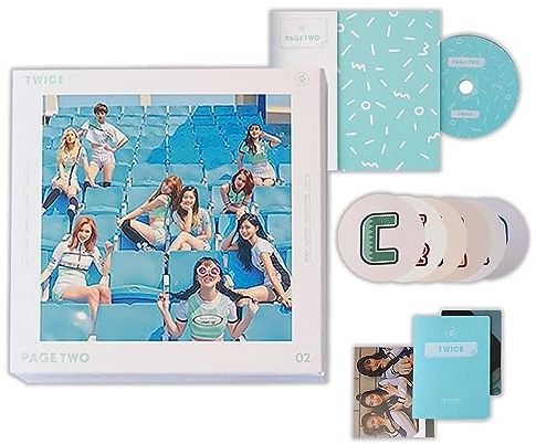 TWICE - 2nd Mini Album [PAGE TWO] (MINT Ver.) CD-R + Photobook + Garland + Lenticular Card + Photocard + 2 Pin Button Badges