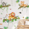 HGDESIGN® Wandtattoo Wandaufkleber Wald Tiere Dschungel Affe Faultie Koala Tiger Löwe Zoo Wandsticker Kinderzimmer Babyzimmer Kind Baby Junge Mädchen (E)