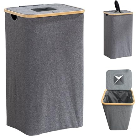 Undres Pfandflaschen Sammelbehälter, Pfandflaschen Aufbewahrung, Flaschen Sammler Organizer Mit Loch, 160L, Zusammenklappbar Zur Aufbewahrung, Deckel Mit Loch, Seitliche Tasche für Kleine Gegenstände.