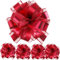 Geschenk Schleife, 5 Stück Große Schleife Riesen Schleife Geschenk. Große Pull Bow für Auto Dekor Hochzeit New Houses Party Feier Geschenkeschleife Tüten-Rot