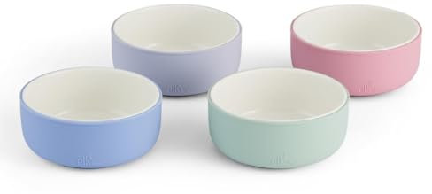 Elk and Friends Ciotole In Porcellana Per Bambini Con Rivestimento In Silicone Per Per L'Alimentazione Dei Neonati, Adatte Al Microonde E Alla Lavastoviglie, Snack E Stoviglie