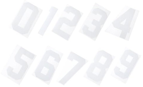 sourcing map 10 Pcs Iron on Numbers, 8 Inch T Shirt Heat Transfer 0~9 Number Patches Iron on Numbers for Jersey Clothing Team Uniform Sports T Shirt Football Basketball Baseball (White)
