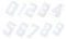 sourcing map 10 Pcs Iron on Numbers, 8 Inch T Shirt Heat Transfer 0~9 Number Patches Iron on Numbers for Jersey Clothing Team Uniform Sports T Shirt Football Basketball Baseball (White)