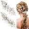 2 Stück Strass Haarspange Silber Perle Haarspangen Haarspange Mit Kristall Blume Clip Glitzer Hochzeit Haarspangen für Frauen und Mädchen Perlenspange Kopfspangen