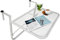 Outsunny Mesa Colgante de Balcón con Brazo Regulable y Altura Ajustable en 3 Posiciones Marco Metálico Carga Máx. 30 kg 60x56,5x45 cm Blanco