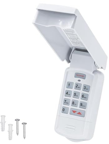 Flcivsh -R Wireless Universal Garage Door Opener Keypad, Compatible with for Genie, Overhead Door, Garage Door Openers Easy Install Easy to Use