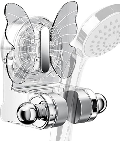 Vbnuyhim Support de pommeau de douche avec ventouse | Support mural à ventouse | Support de barre de douche réglable | Fixation de pommeau de douche pour douchette à main