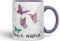 Vixar Personalised Mug with Your Text Name Butterfly Animals Watercolour Art Coloured Ceramic Mug Cup Gift 330ml 11oz Custom Work Office Tea Coffee (Purple)