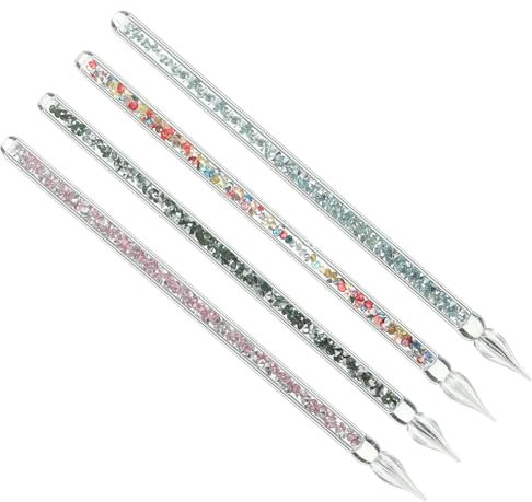 VILLCASE 4stücke Glasfeder Kalligrafie-glasfeder Kristallglasfeder Für Schreiben Zeichnen Dekorativer Als