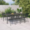 Gartentische-Gartentisch Anthrazit 200x100x71cm Stahl