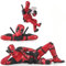 Thapncow Deadpool Action Figure, 3 Pezzi, Decorazioni per Auto, Casa o Ufficio