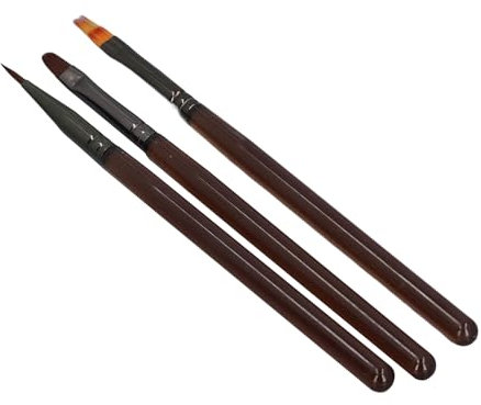 Nail Art Brush Set for Manicure - Ergonomic Gradient Blending Brushes for DIY Nail Design & Professional Use - Organic Material Nail Art Tools with Flower Pattern Drawing Pens