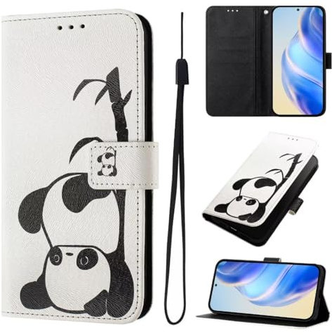 for iPhone 6s Plus/7 Plus/8 Plus Phone Case, Painted Premium Leather Folio Book Wallet Case Protective Flip Pouch Card Holder Stand Shock Proof Phone Cover for iPhone 6s Plus/7 Plus/8 Plus,Panda
