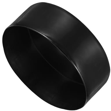 sourcing map 150mm(6) Rubber End Caps, Round Vinyl Plug Insert Plastic End Caps for Tubing, Fence, Pipe Post, Furniture, Railing, Black