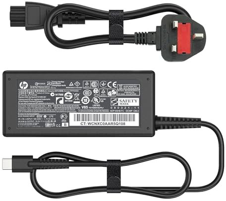 65W 45W USB C Laptop Charger for HP EliteBook X360 840-G5 830-G8 840-G6 Chromebook 14 X360 ProBook 430 440 445 G5 G6 G8,HP Envy X360 13 15 Spectre X360 Elite X2 USB-C Fast Charging AC Power Adapter