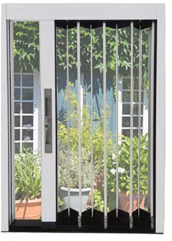Puerta plegable retráctil con vidrio acrílico transparente, deslizamiento silencioso para cocina, balcón, plantación, apertura grande plegable