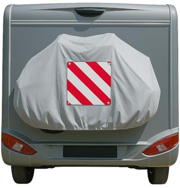 Caravan Bicycle Cover Rear Mount for 2 Bikes - Premium Weatherproof Nylon Bike Cover for Caravan & Motorhome Includes Tension Hook, Elastic & Clear Bag 51 × 51 cm