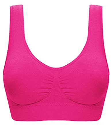 TYHONEYS Brassiere Sport Femme Maintien Fort Extreme sans Armature Brassière Grande Taille Push Up sans Couture Yoga Soutien Gorg Classiques Sleepy Confort Rose Vif L