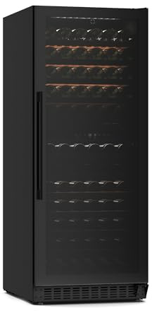 Klarstein Velaire Dual Zone Wine Fridge - 122 Bottle, 2 Zones, 5-22°C, Touch Control, LED, UV Glass, Built Under or Freestanding Wine Cooler