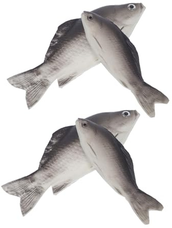 Supvox Künstliche Fische 4 Stück Pu Realistische Deko für Food Styling Fotografie Food Props mit Natürlicher Farbstabilität Leichte Transportierbarkeit Fotorequisite für Zufällige Farbe
