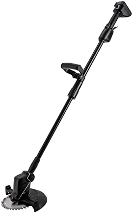 Fyssnn Akku Rasentrimmer 300W mit 5 Klingentypen & 90° Schwenkbarer Schneidkopf, Elektro Bürstenloser Freischneider für Gartenarbeit Rasenpflege Unkrautentfernung Motorsense