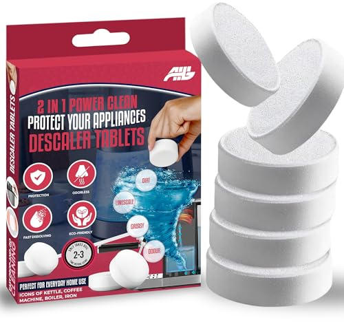 AHG Kettle Descaler Tablets – 10 Pack (60 Tablets) | Fast-Acting Limescale Remover for Kettles & Coffee Machines | Universal Descaling Tablets for Espresso, Pod Machines & Steam Irons
