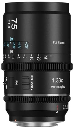 SIRUI Astra 75 mm 1,33 x Vollbild-Autofokus anamorphes Cine Objektiv für E-Mount-Kameras (Neutral Flare)