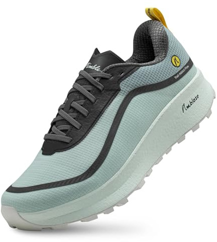 Joe Nimble - Trail Addict Flow - Blau - B-Ware - Trailrunning/Gravel Laufschuh für Damen mit breiter Zehenbox für Komfort