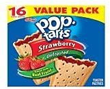 Pop-Tarts Strawberry Unfrosted Toaster Pastries 16 Toaster 29.3 OZ