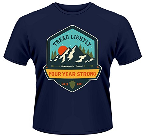 Plastichead Four Year Strong Survivor T-Shirt, Bleu-Bleu, Medium Homme
