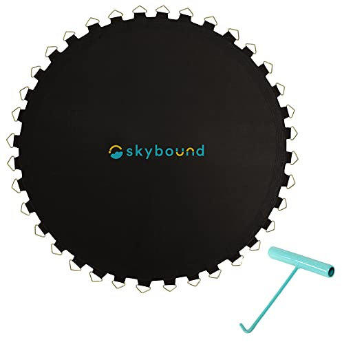 SkyBound Ersatz-Trampolinmatte, passend für 4,5 m große Rahmen mit Federwerkzeug und langlebigen V-Ringen, springt sicher mit zusätzlichen Reihen von Nähten – Sprungmatte für 4,5 m runde Trampoline –