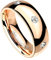Paula & Fritz® Ring Damen Rosegold Zirkonia Klar Titan-IUM Grade 2 Größe 57 (18,1) 6-mm Ringbreite Partnerring Verlobungsring Memoire-Ring Herren-Ring